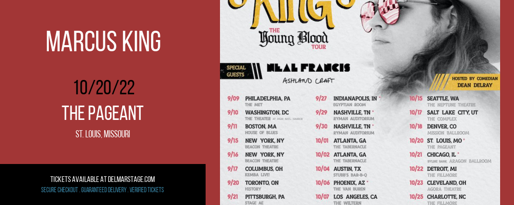 Marcus King at The Pageant tickets Marcus King at The Pageant